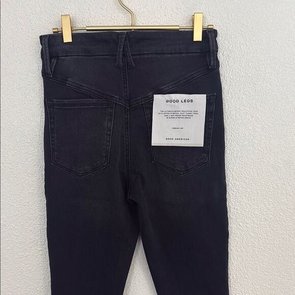 Good American- Good Legs-skinny sculpting blackWash Skinny Jeans- Size 6-12 - Picture 6 of 8